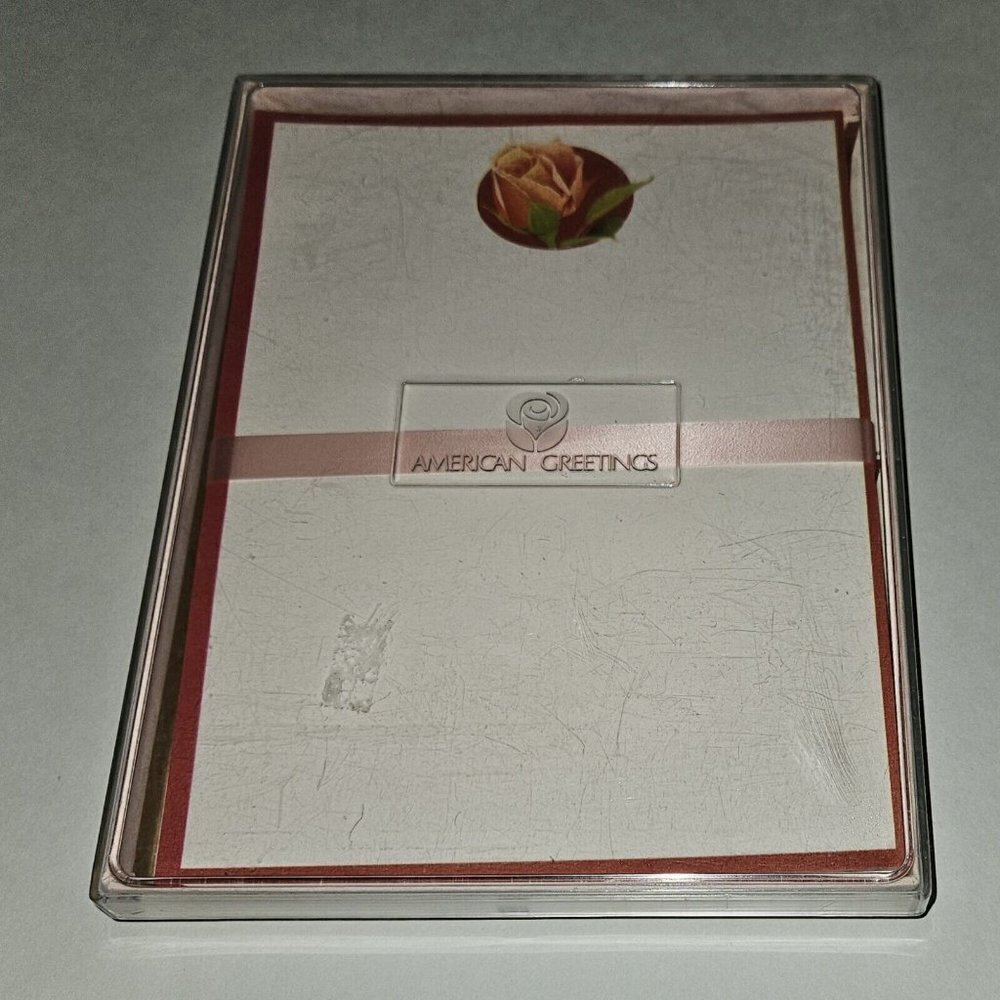 VTG American Greetings Rose Stationery Decorated Plain Sheets Envelopes Lot READ